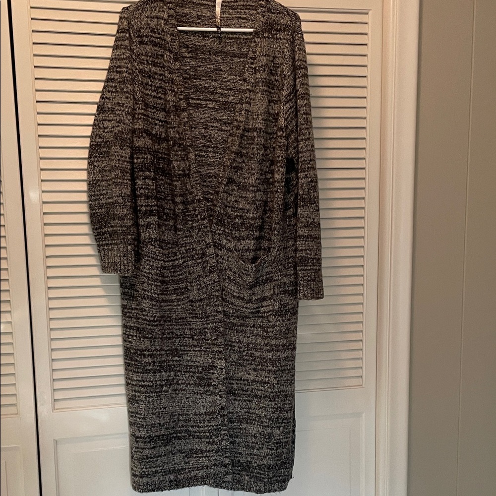 Kensie Charcoal Knit Cardigan, XL